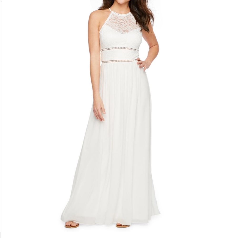 WHITE LACE maxi dress size rehearsal / wedding